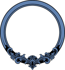 Circle ornament frame vector illustration