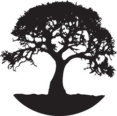 Silhouette of a tree vector illustration