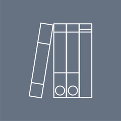 Collection of Stationery office supplies related Vector Line Icons. Contains thin Icons such as pencil, divider, staple and marker.