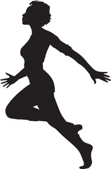 Running Girl silhouette vector illustration