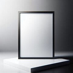 black empty picture frame