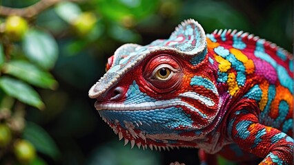 chameleon on a branch photo