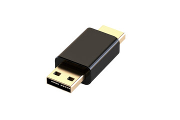 Essential Data Transfer: Micro USB Plug Isolated on Transparent Background