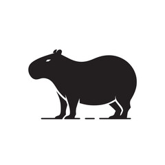 Capybara logo for graphic design, capybara designs for prints and commercial publications, vectorized capybara