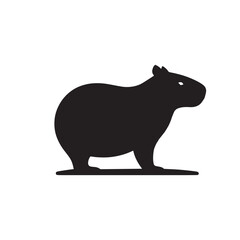 Capybara logo for graphic design, capybara designs for prints and commercial publications, vectorized capybara