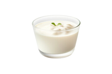 Obraz na płótnie Canvas Creamy Delight: Milk Pudding Isolated on Transparent Background