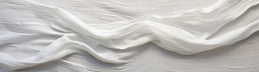 Ethereal Waves of White Fabric