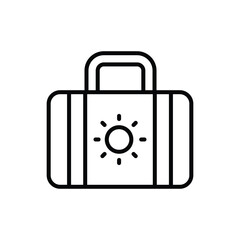 Brifcase icon isolate white background vector stock illustration.