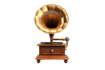Classic Music Player: Explore the Phonograph Nostalgia Isolated on Transparent Background