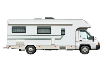 On-the-Go Bliss: Embracing the RV Lifestyle Isolated on Transparent Background