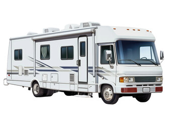 Wanderlust Wheels: The Allure of RV Travel Isolated on Transparent Background