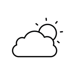 Sunny Day icon isolate white background vector stock illustration.