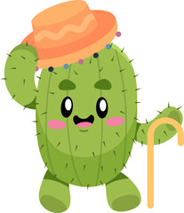 Hat Cactus Character