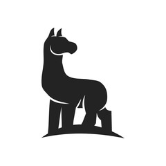 alpaca logo template Isolated. Brand Identity. Icon Abstract Vector graphic