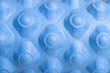 blue foam roller close up as background and texture