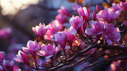 pink magnolia flower HD 8K wallpaper Stock Photographic Image 