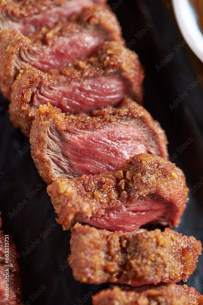 Canvas Prints beef cutlet on plate