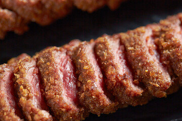 Beef cutlet on plate