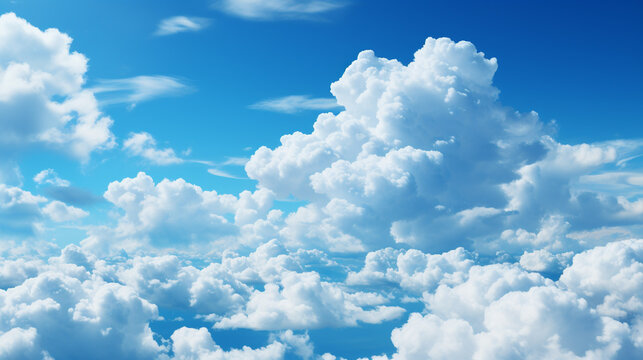 blue sky with clouds HD 8K wallpaper Stock Photographic Image 