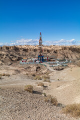 Oil Derricks on the Desert of Xinjiang, China