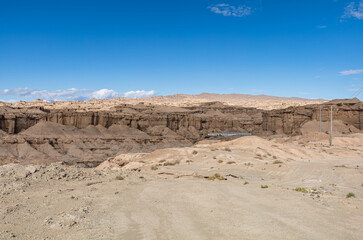 Yadan Landform on the Desert of Xinjiang, China