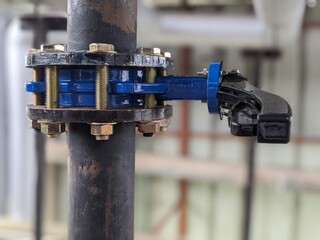 butterfly valve on a pipe