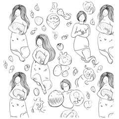 Go to Page
|12345Next
Hand drawn simple elements set. Sketch underlines, icons, emphasis, Hand drawn like kids Mother life pattern design for print including different elements of love and baby flower