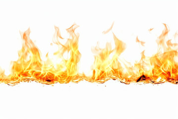fire flame set on white background generative ai