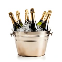 champagne bottle and glass