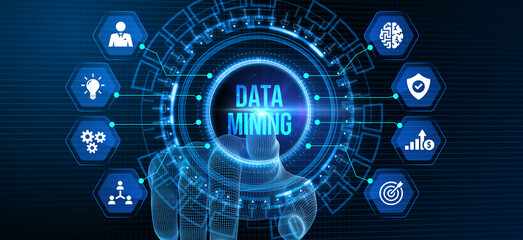 Data mining concept. Business, modern technology, internet and networking concept. 3d illustration