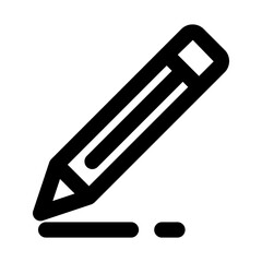 Pencil Write Icon Vector. Outline Pencil Write Sign. Isolated Contour Symbol Illustration. Can be used as a symbol in web design and mobile app