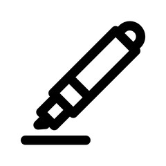 Marker pen icon vector. A thin line sign. Isolated contour symbol illustration. Can be used as a symbol in web design and mobile app