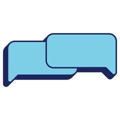 Chat Bubble Pastel Color. Speech Bubble Flat Style  Illustration