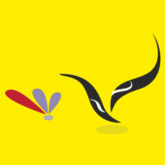 dragonflies and birds vector logo.