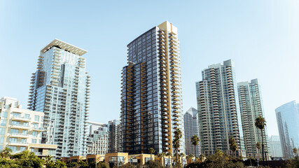 Fototapeta na wymiar San Diego Skyscrapers Skyline
