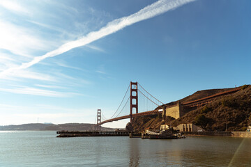 San Francisco Golden Gate Bridge as seen from Fort Baker