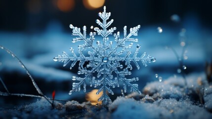 Snowflake Elegance: Macro Marvels in Frozen Splendor