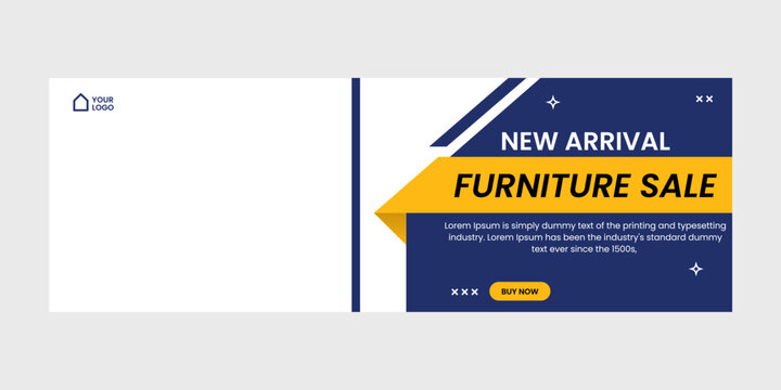 design template vector banner furniture