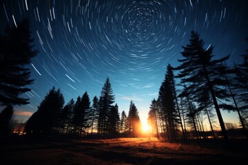 Stellar Eternity: Celestial Circles in Long Exposure