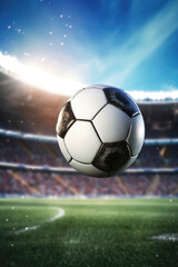 Fototapeta premium soccer ball at the stadium