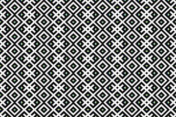 Monochromatic ethnic  seamless pattern black and white 