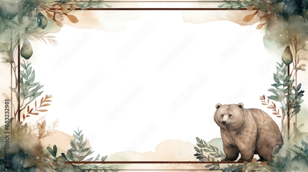 Wall mural a picture of a bear in the woods - Wall murals