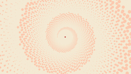 Abstract spiral round dotted red and white combination background for Christmas and new year.