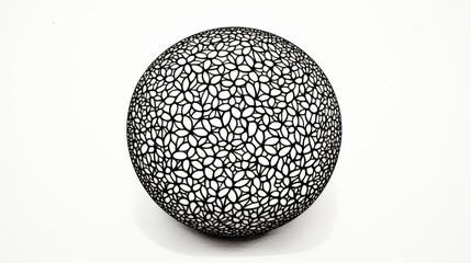Black spheres in minimalist style. Pencil art drawing. 