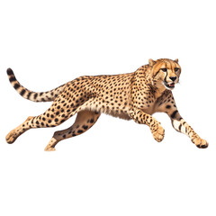 Cheetah running toward and chasing