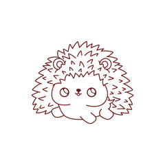 cute book vector hedgehog education
