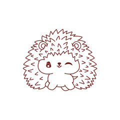 cute book vector hedgehog illustration