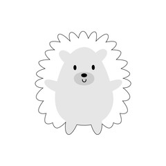 cute book vector hedgehog happy