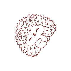 cute book vector hedgehog literature