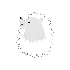 cute book vector hedgehog kids